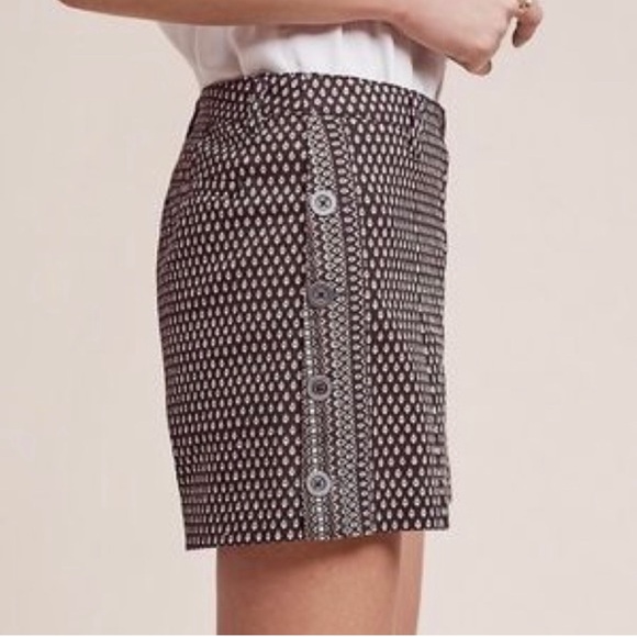 Anthropologie Cartonnier Button Side Shorts 6 - Picture 3 of 7